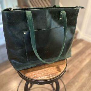 S-Zone Leather Bag Satchel Tote Weekender Bag Commuter Bag